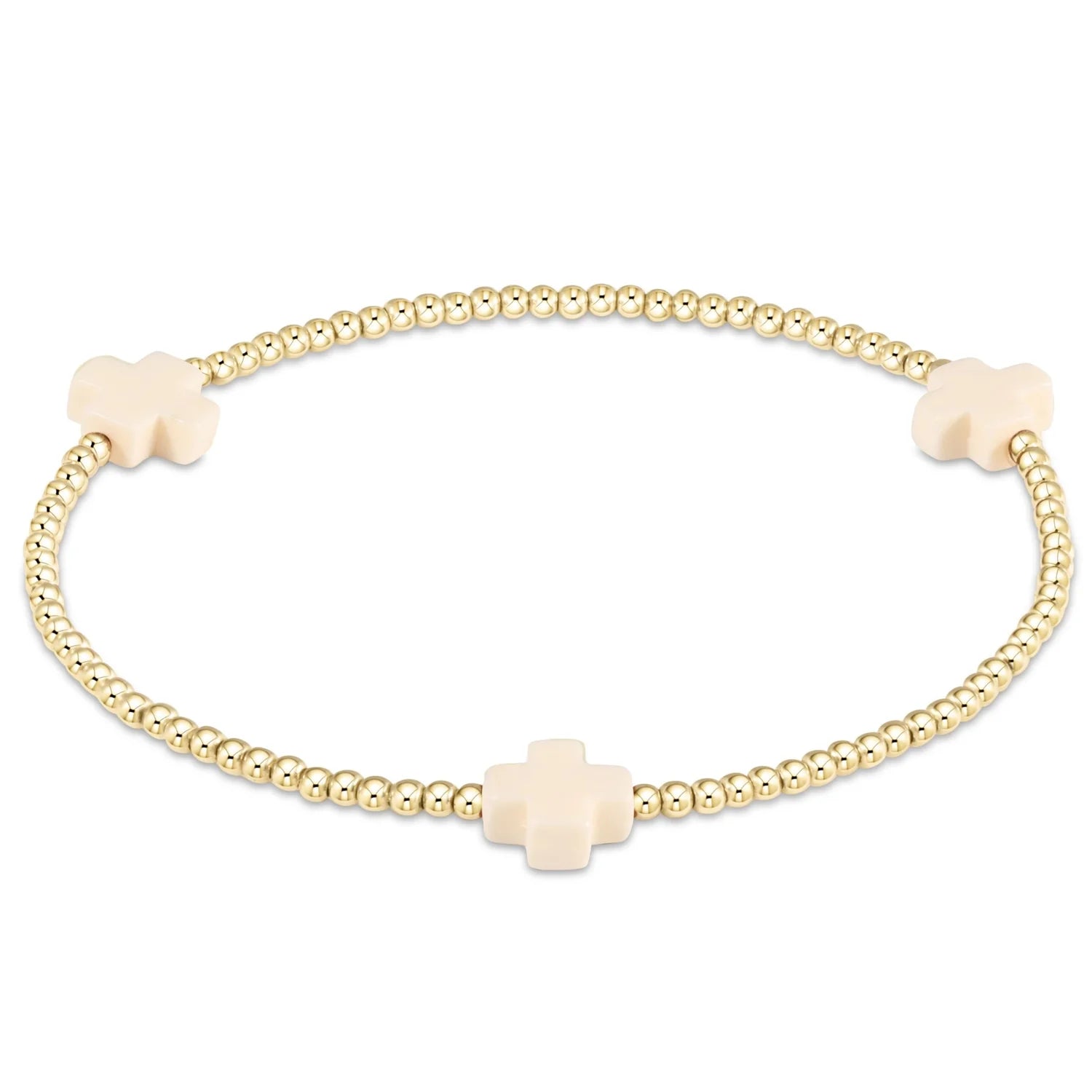 FALL WINTER SIGNATURE CROSS GOLD PATTERN COLOR BRACELETS - 2MM