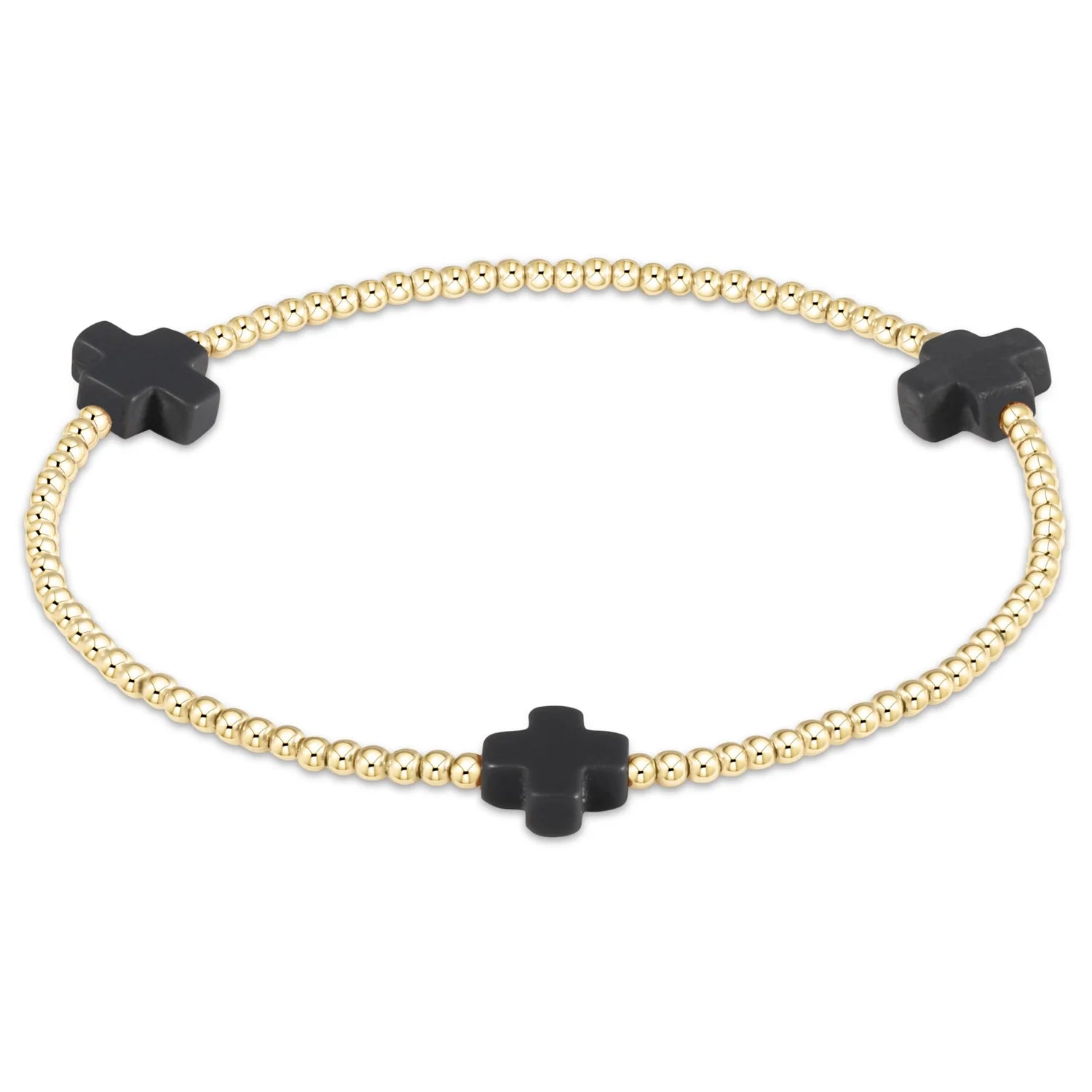 FALL WINTER SIGNATURE CROSS GOLD PATTERN COLOR BRACELETS - 2MM