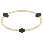 FALL WINTER SIGNATURE CROSS GOLD PATTERN COLOR BRACELETS - 2MM