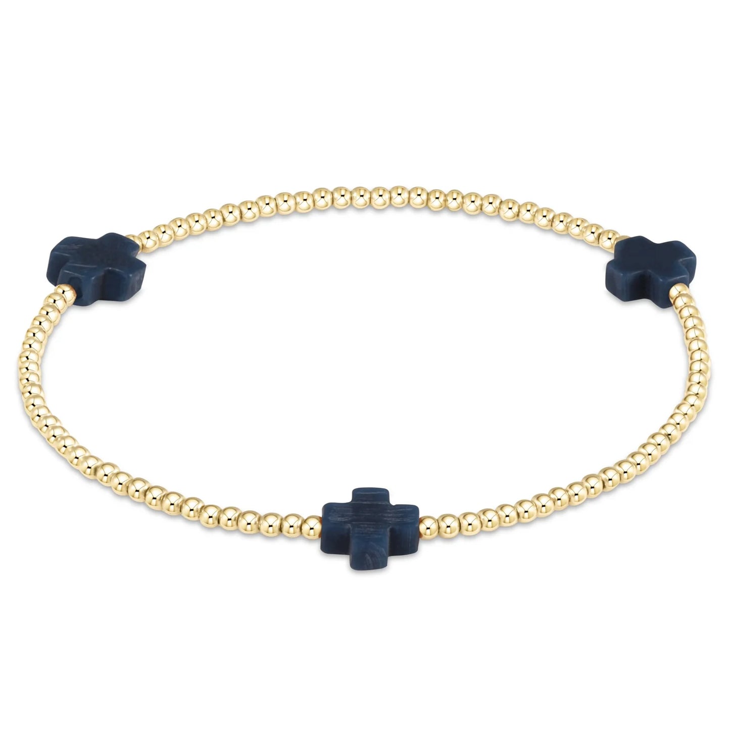 FALL WINTER SIGNATURE CROSS GOLD PATTERN COLOR BRACELETS - 2MM