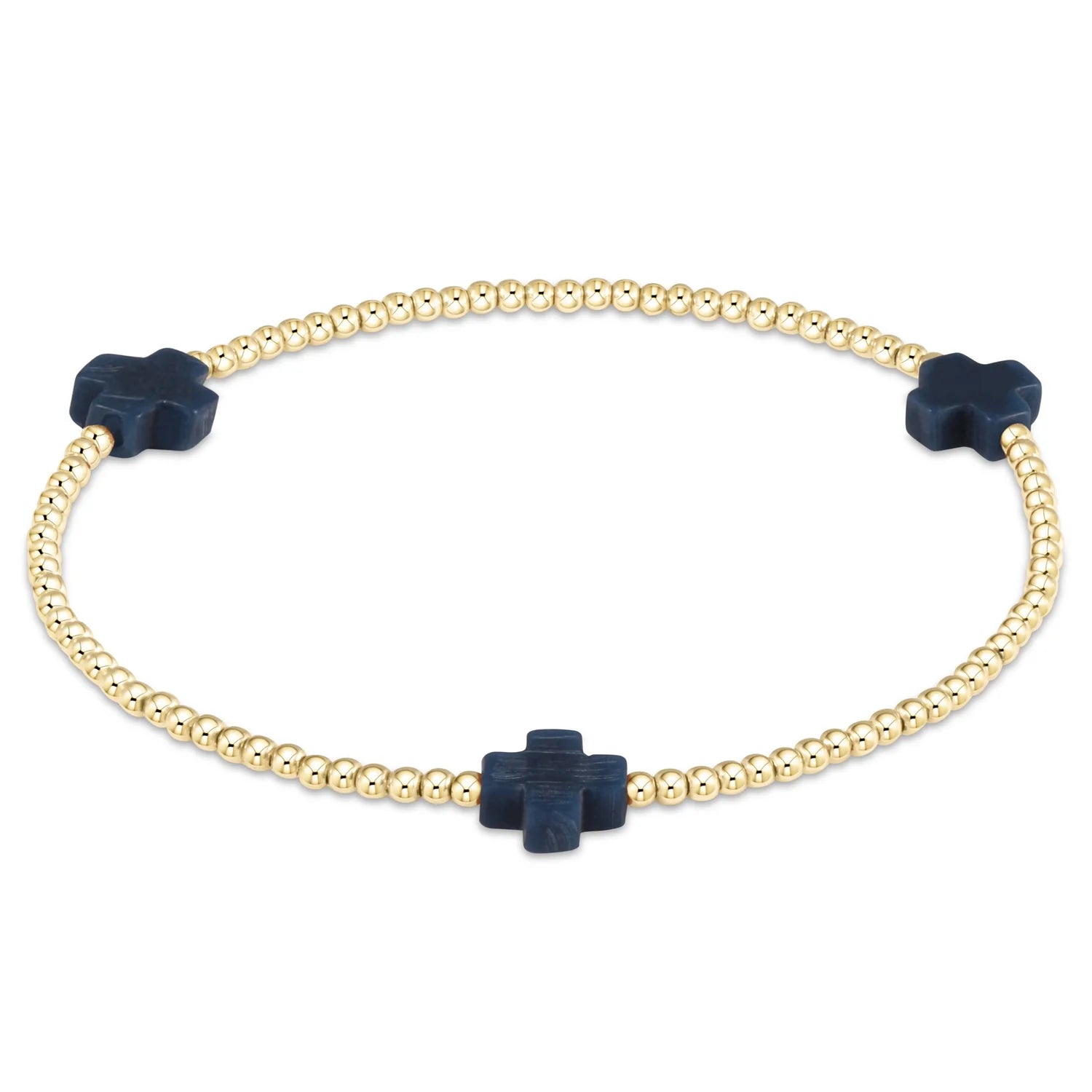 FALL WINTER SIGNATURE CROSS GOLD PATTERN COLOR BRACELETS - 2MM