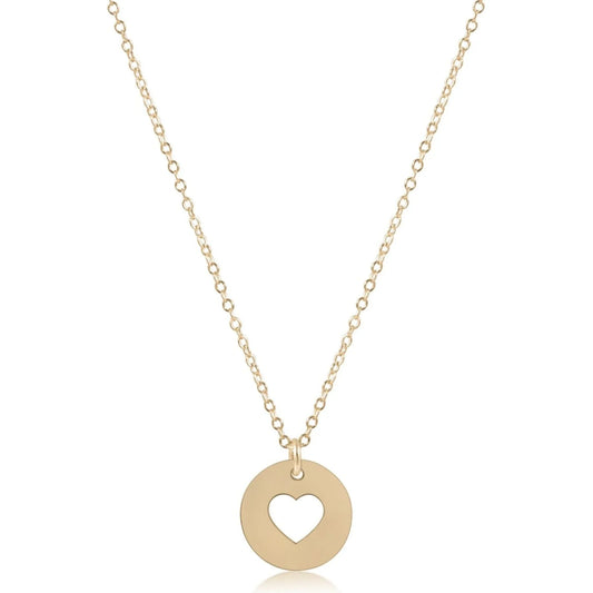 16" NECKLACE GOLD - LOVE GOLD DISC