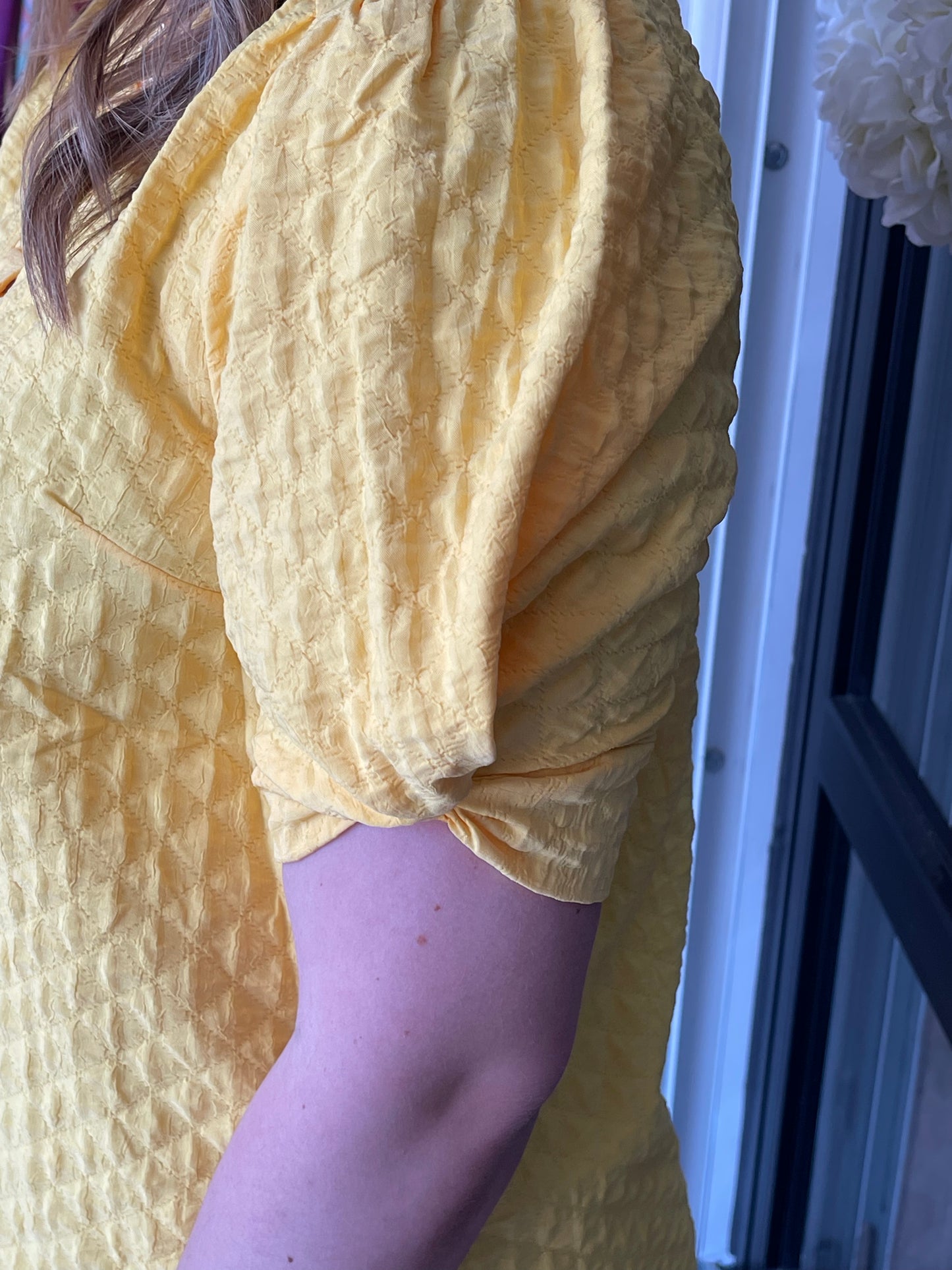 Yellow Textured Blouse
