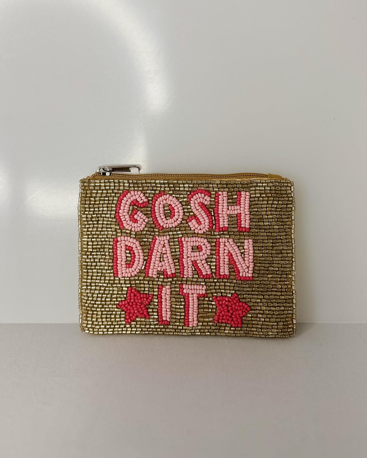 GOSH DARN IT BEADED COIN PURSE