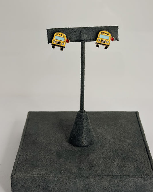 SCHOOL BUS STUD EARRINGS