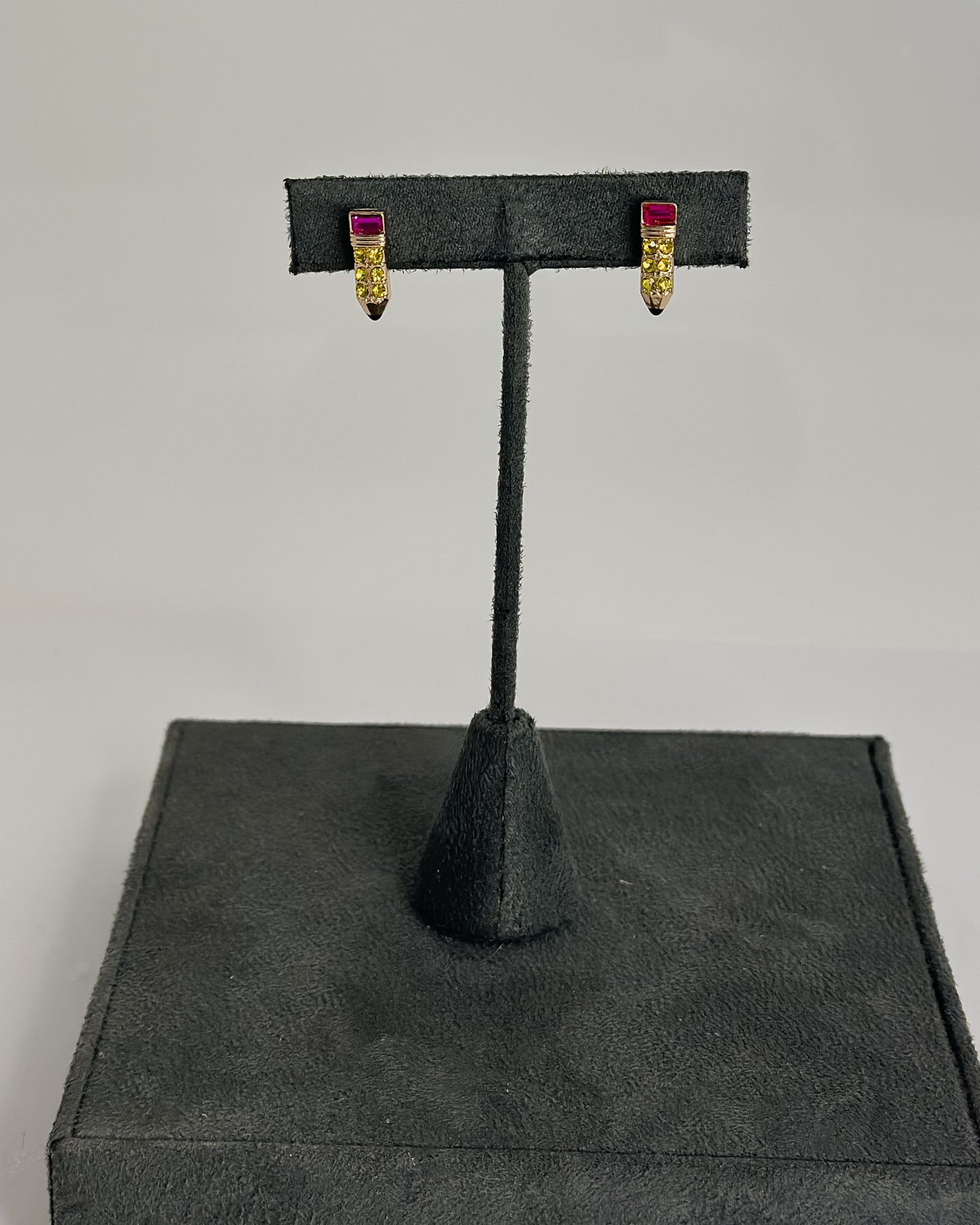 RHINESTONE PENCIL STUD EARRINGS - Pharm Favorites by Economy Pharmacy