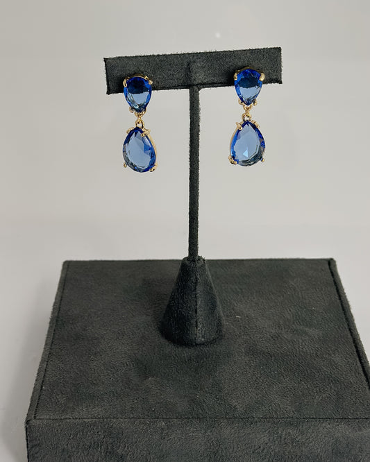 DOUBLE TEAR DROP SHAPED GEM EARRINGS - Pharm Favorites by Economy Pharmacy