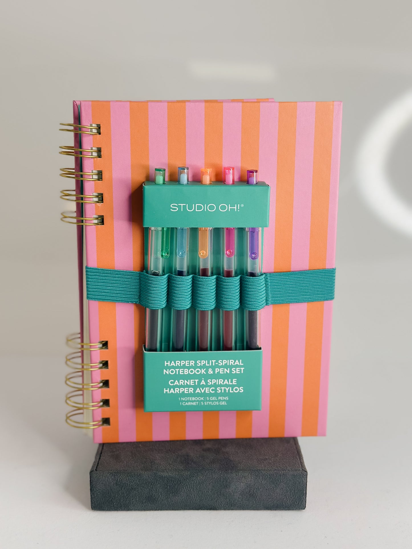 CABANA STRIPES HARPER SPLIT-SPIRAL NOTEBOOK & PEN SET - Pharm Favorites by Economy Pharmacy