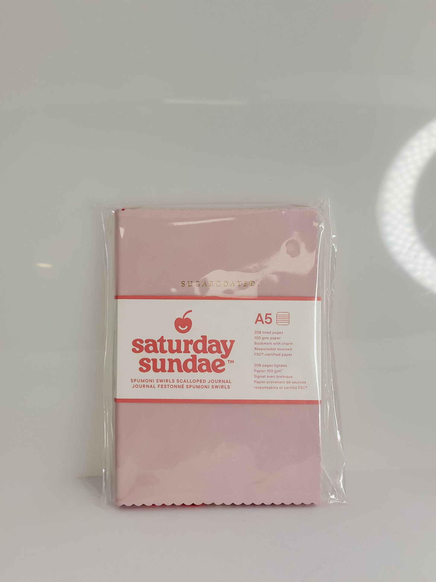 BUBBLE GUM SPUMONI SWIRLS SCALLOPED JOURNAL