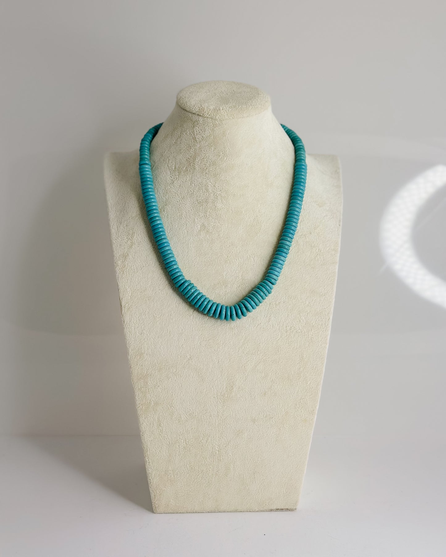 TURQUOISE DISK BEAD NECKLACE - Pharm Favorites by Economy Pharmacy
