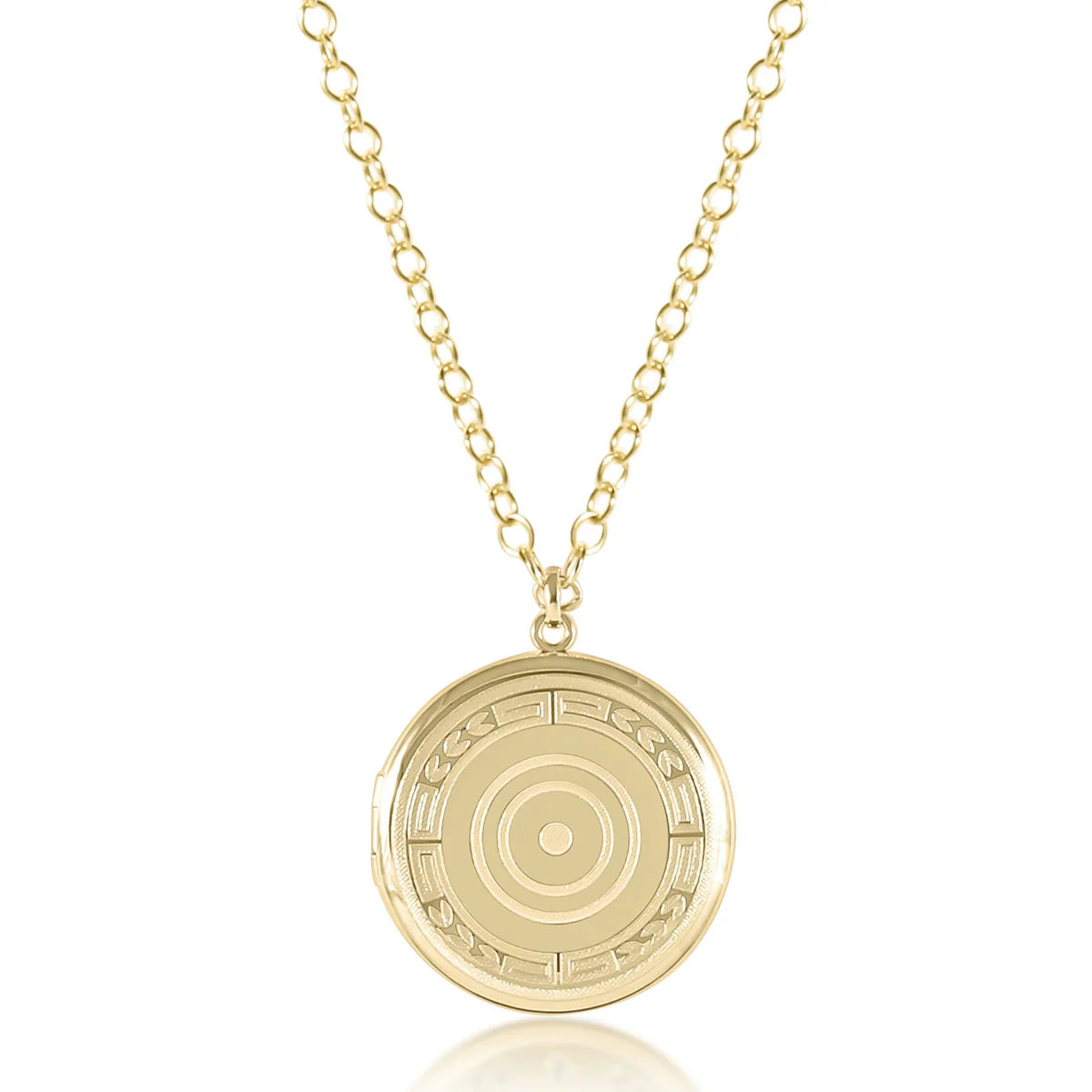 18" GOLD CHERISH LARGE LOCKET