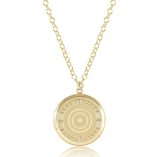 18" GOLD CHERISH LARGE LOCKET
