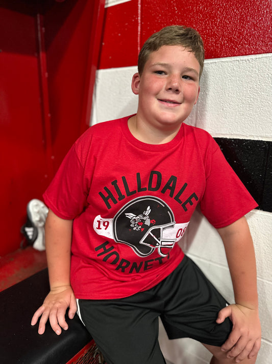 Hilldale Football Helmet Tee - YOUTH