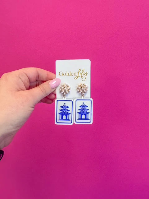 PAGOLA MAHJONG EARRINGS