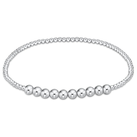 Classic Sterling Beaded Bliss 2mm Beaded Bracelet - 4mm Sterling