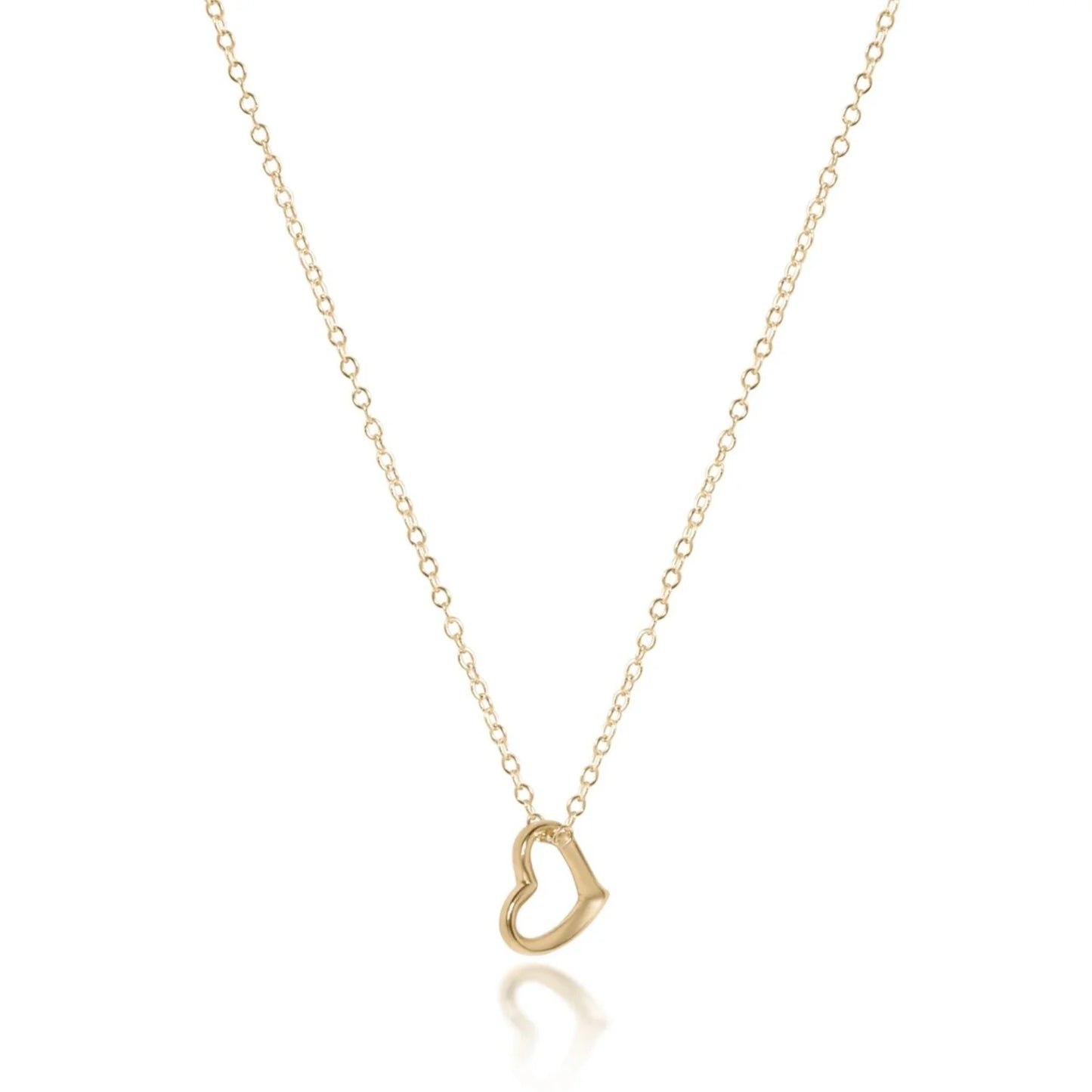 16" NECKLACE GOLD - LOVE SMALL GOLD CHARM