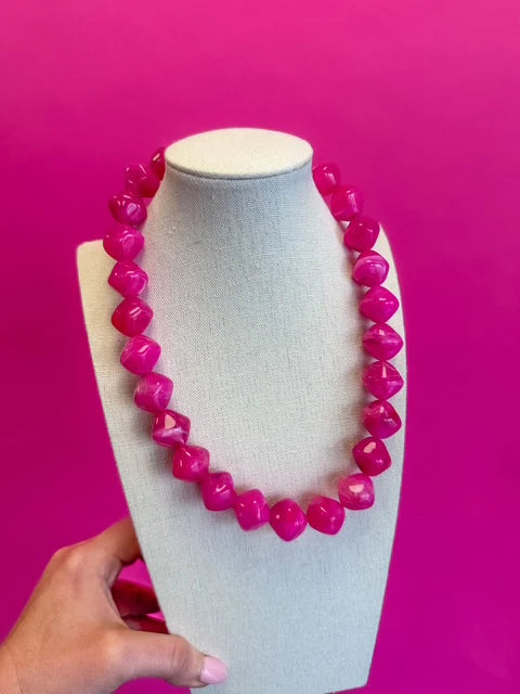 PINK SUMMER STONE NECKLACE