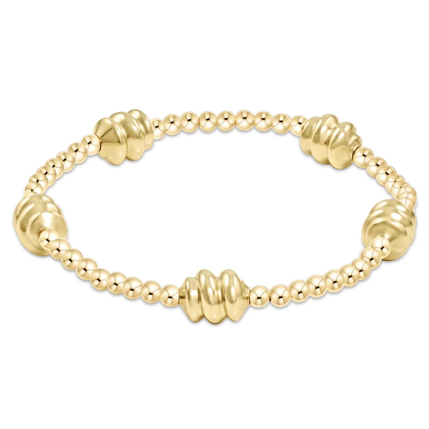 Admire Small Gold 3mm Bead Bracelet - Gold