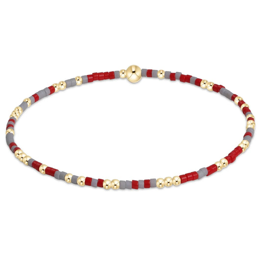 GAMEDAY HOPE UNWRITTEN BRACELET - GREY-BRIGHT RED