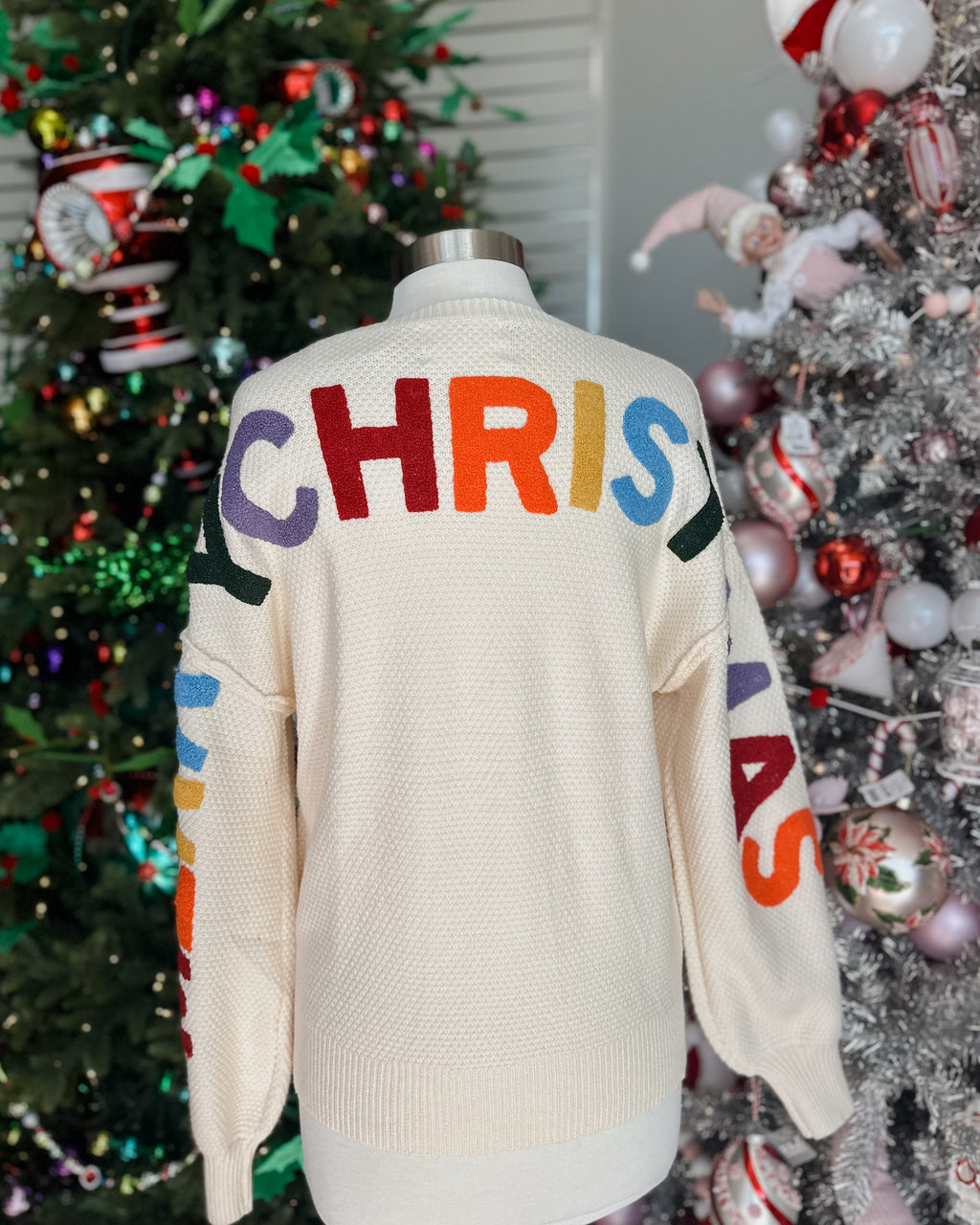 IVORY MERRY CHRISTMAS SWEATER