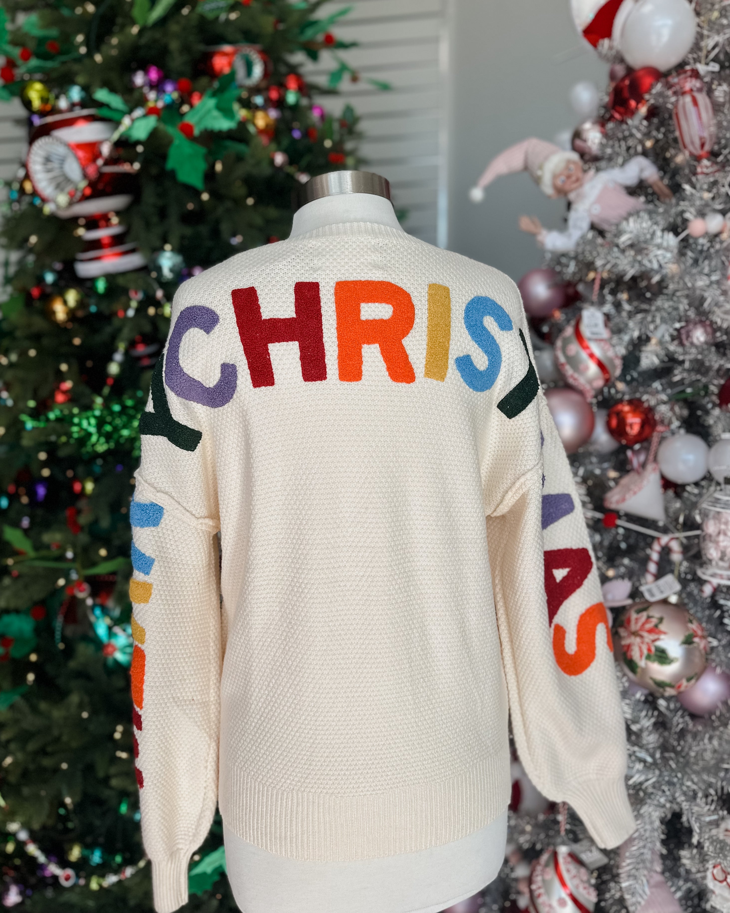 IVORY MERRY CHRISTMAS SWEATER