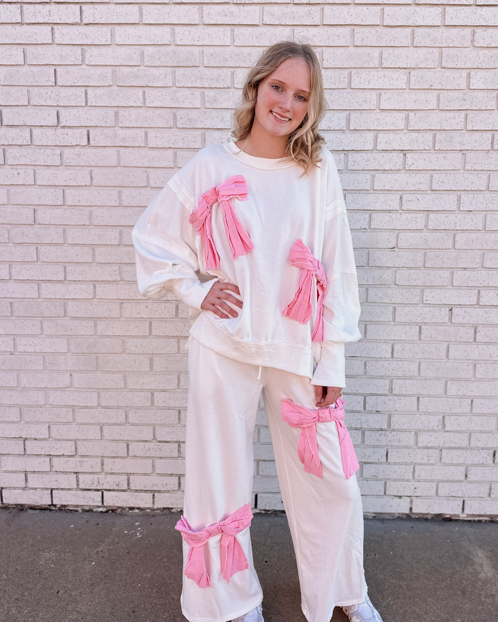 FRAYED WILL DENIM BOW PATCHES SET