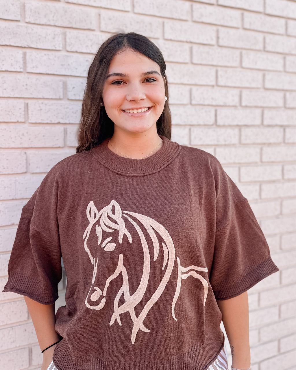 BROWN HORSE SWEATER