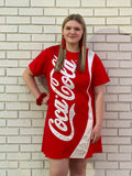 QUEEN OF SPARKLES RED COCA COLA TEE SHIRT DRESS