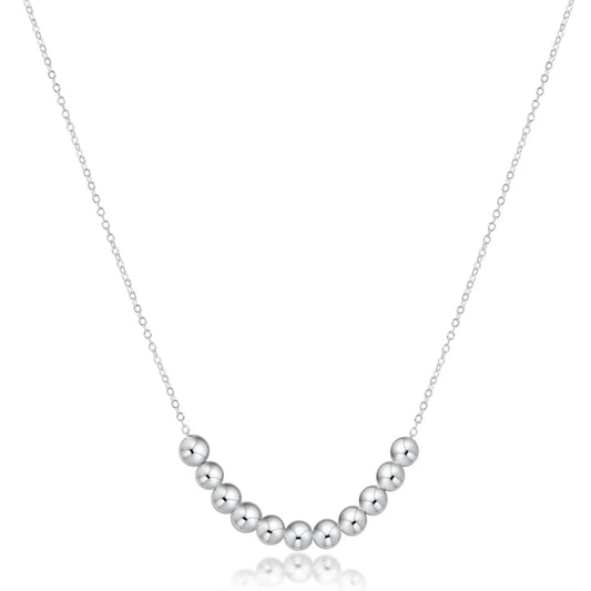 16" NECKLACE STERLING - CLASSIC BEADED BLISS