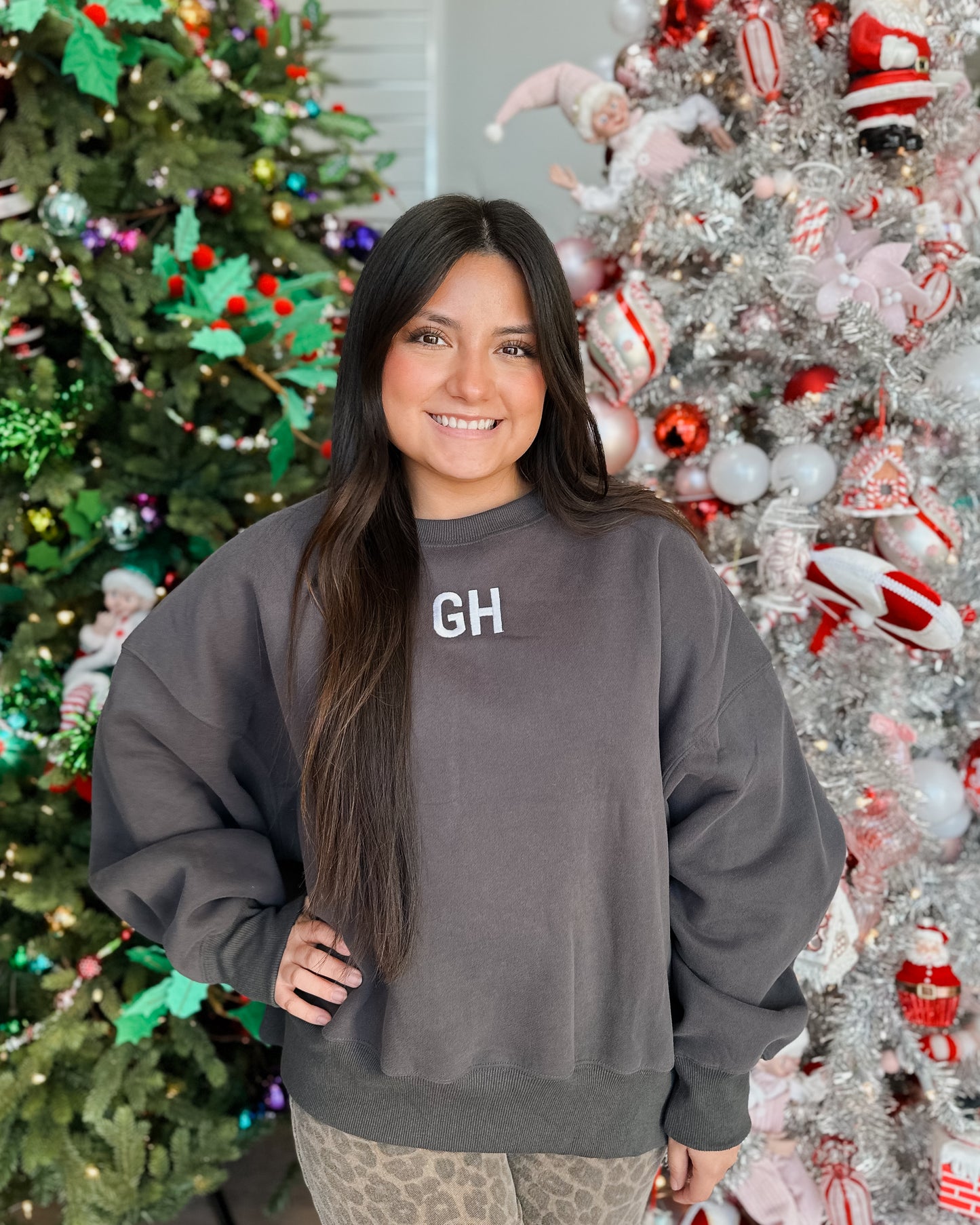 OFF BLACK GH EMBROIDERED SWEATSHIRT