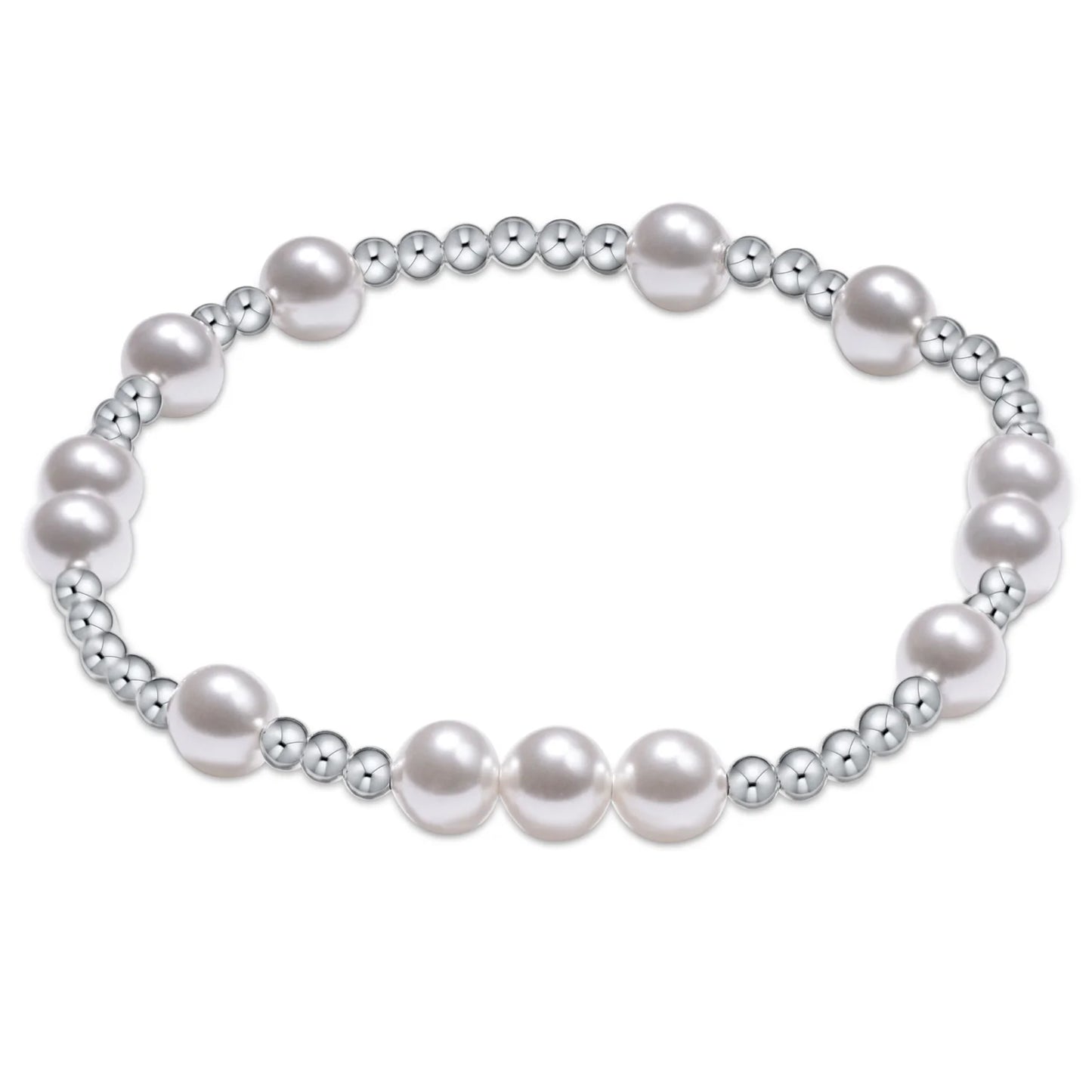 HOPE UNWRITTEN STERLING 6MM BEAD BRACELET - PEARL