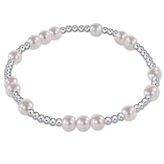HOPE UNWRITTEN STERLING 5MM BEAD BRACELET - PEARL