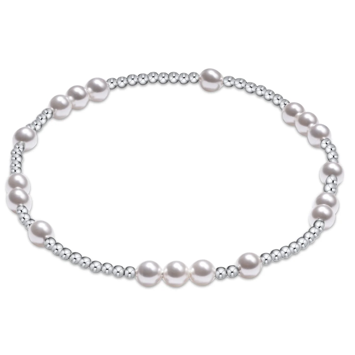 HOPE UNWRITTEN STERLING 4MM BEAD BRACELET - PEARL