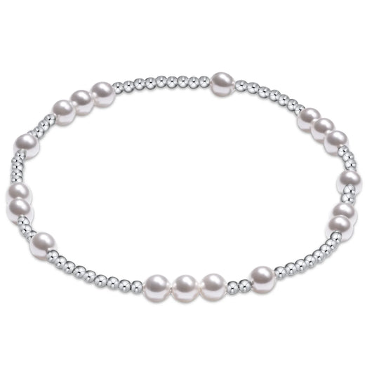 HOPE UNWRITTEN STERLING 4MM BEAD BRACELET - PEARL