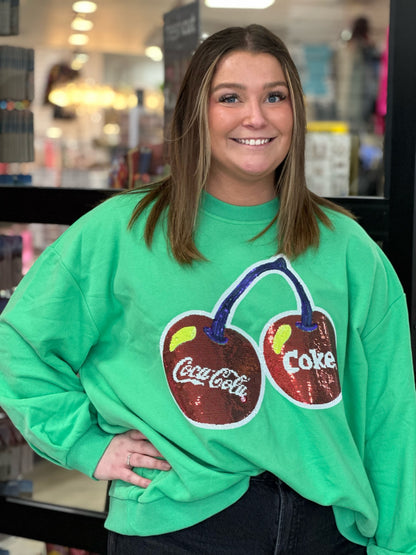 Green Cherry Coke Sweatshirt