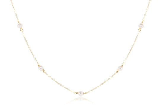 Choker Simplicity Chain Gold - 4mm Pearl