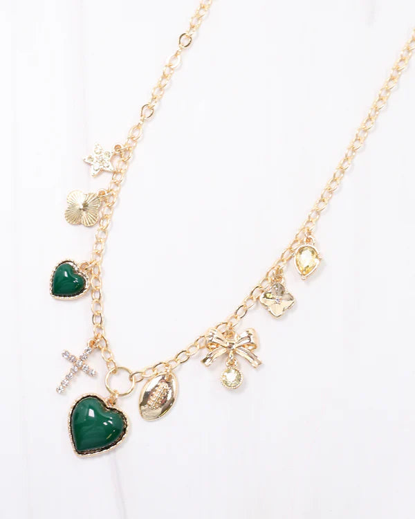 BENTLEY CHARM NECKLACE - GREEN