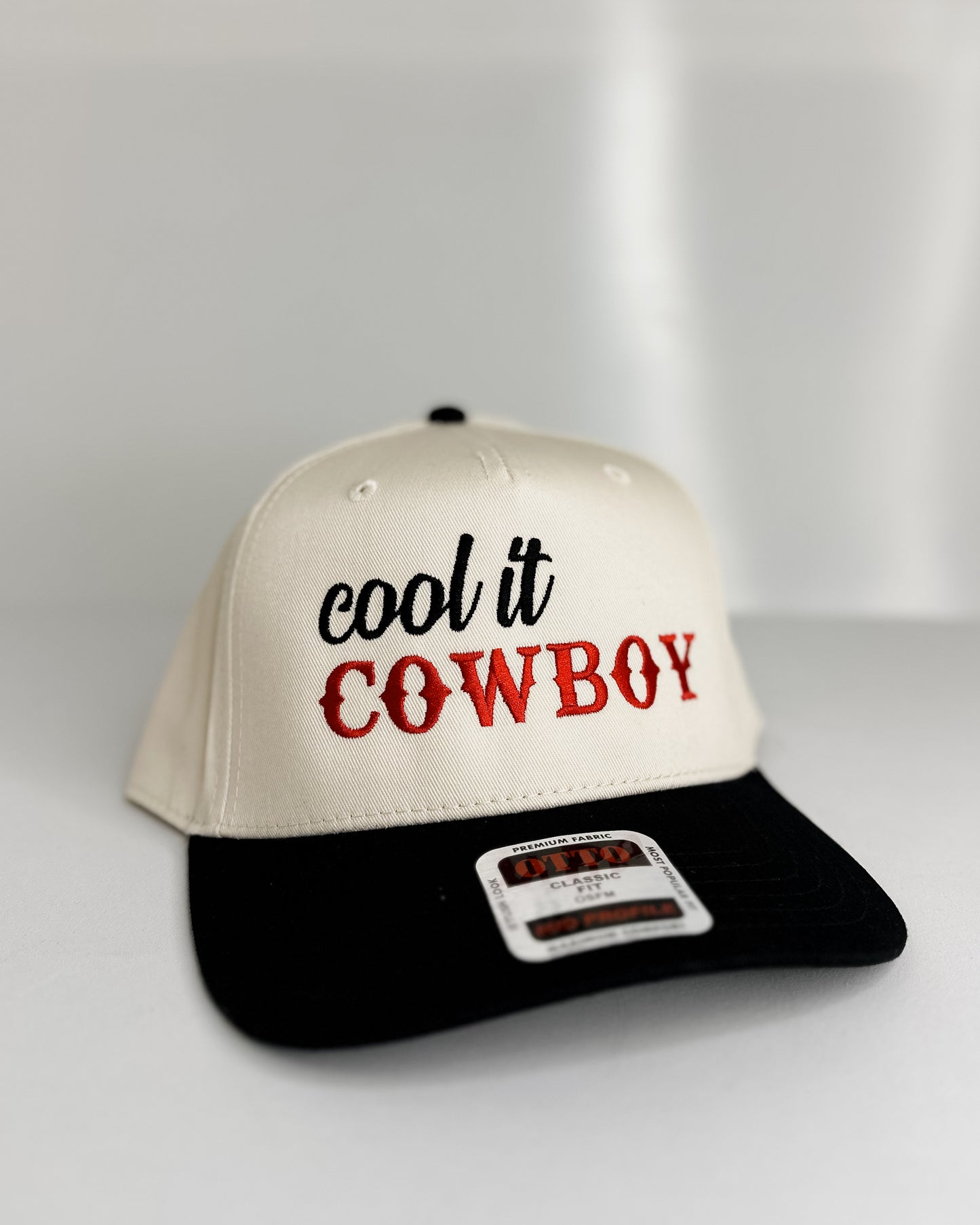 BLACK/IVORY HAT - COOL IT COWBOY