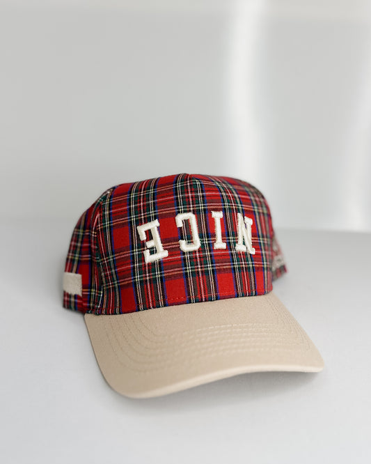 PLAID/TAN - NICE UPSIDE DOWN BACKWARDS