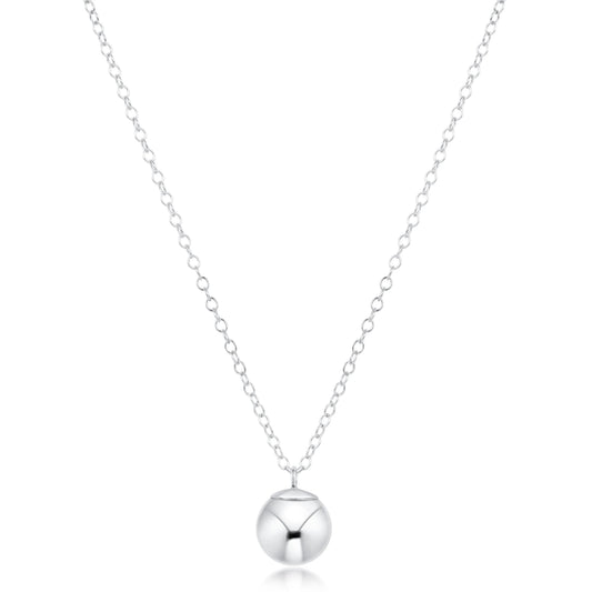 16" NECKLACE STERLING - CLASSIC STERLING 10MM CHARM