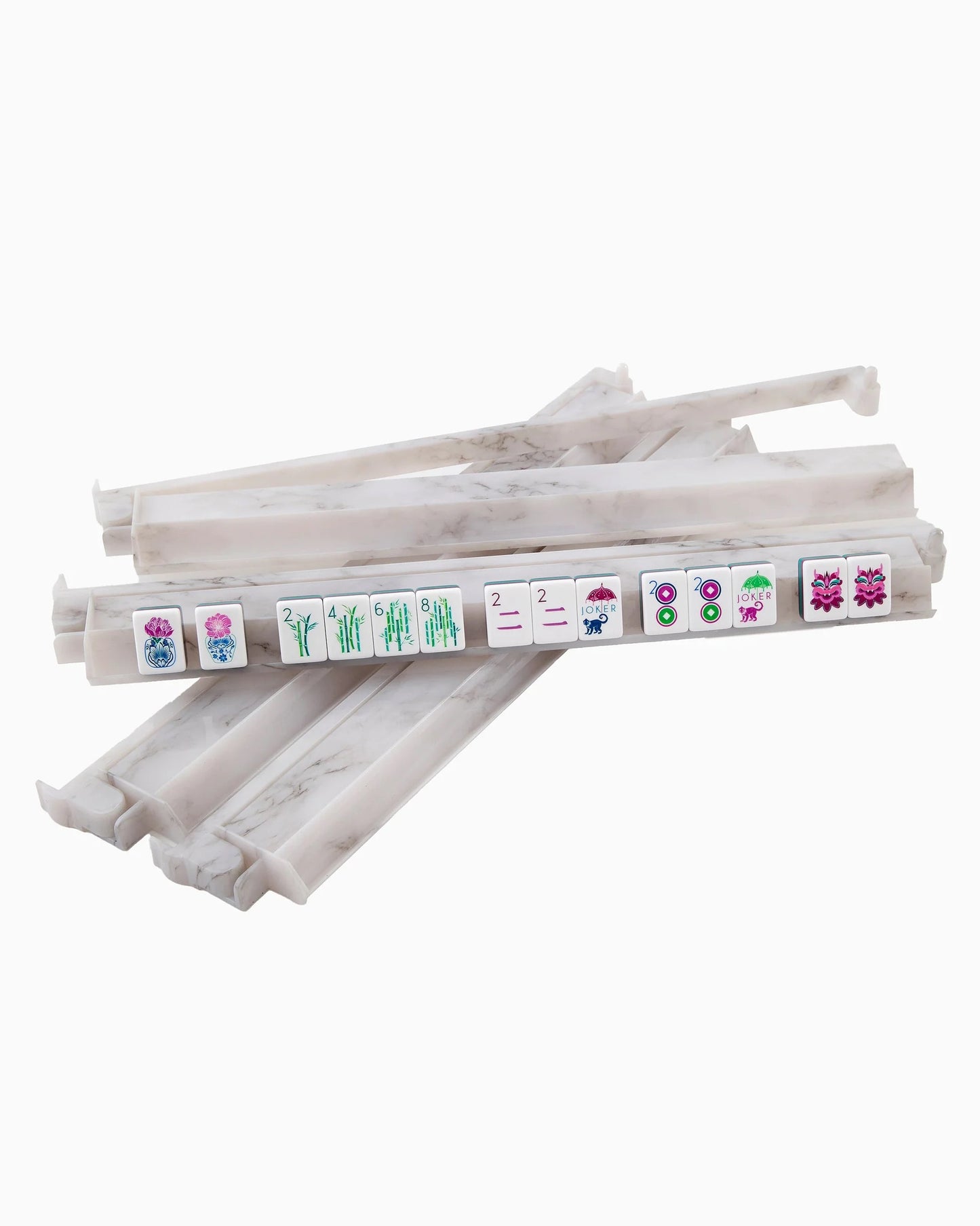 OH MY MAHJONG RACK & PUSHER SET - CARRARA