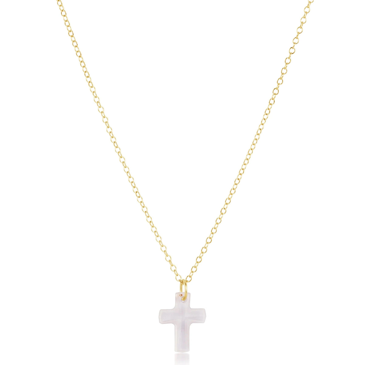 16" NECKLACE - BLESSED CRYSTAL CHARM