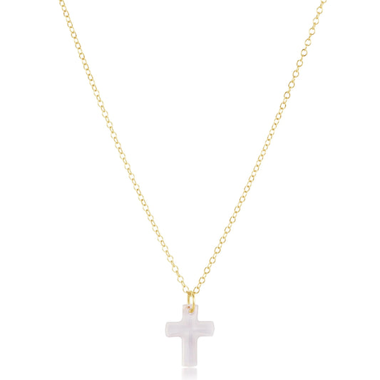 16" NECKLACE - BLESSED CRYSTAL CHARM