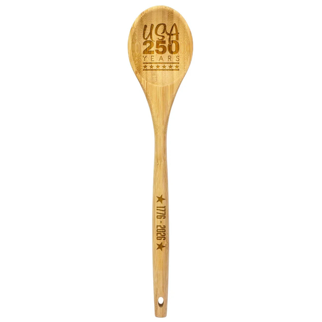 14" WOOD COOKING SPOON - 250TH ANNIVERSARY
