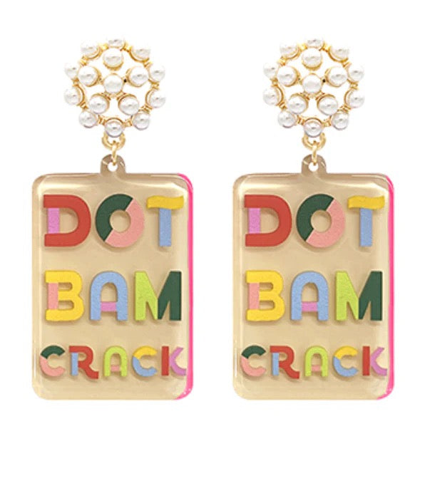 DOT BAM CRACK MAHJONG EARRINGS