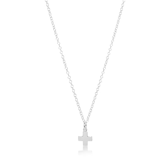 16" NECKLACE STERLING  - SIGNATURE CROSS STERLING CHARM