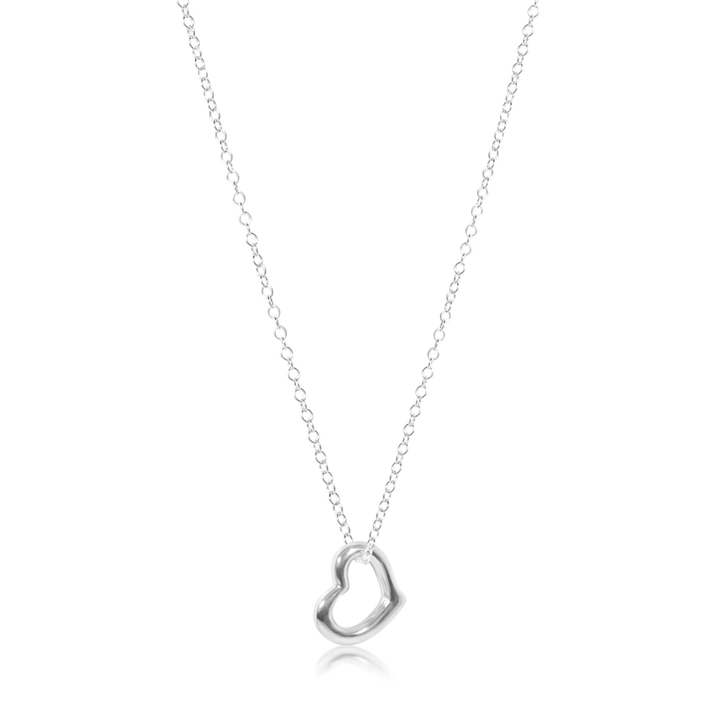 16" NECKLACE STERLING  - LOVE STERLING CHARM