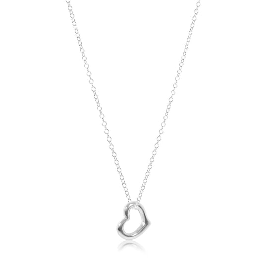 16" NECKLACE STERLING  - LOVE STERLING CHARM