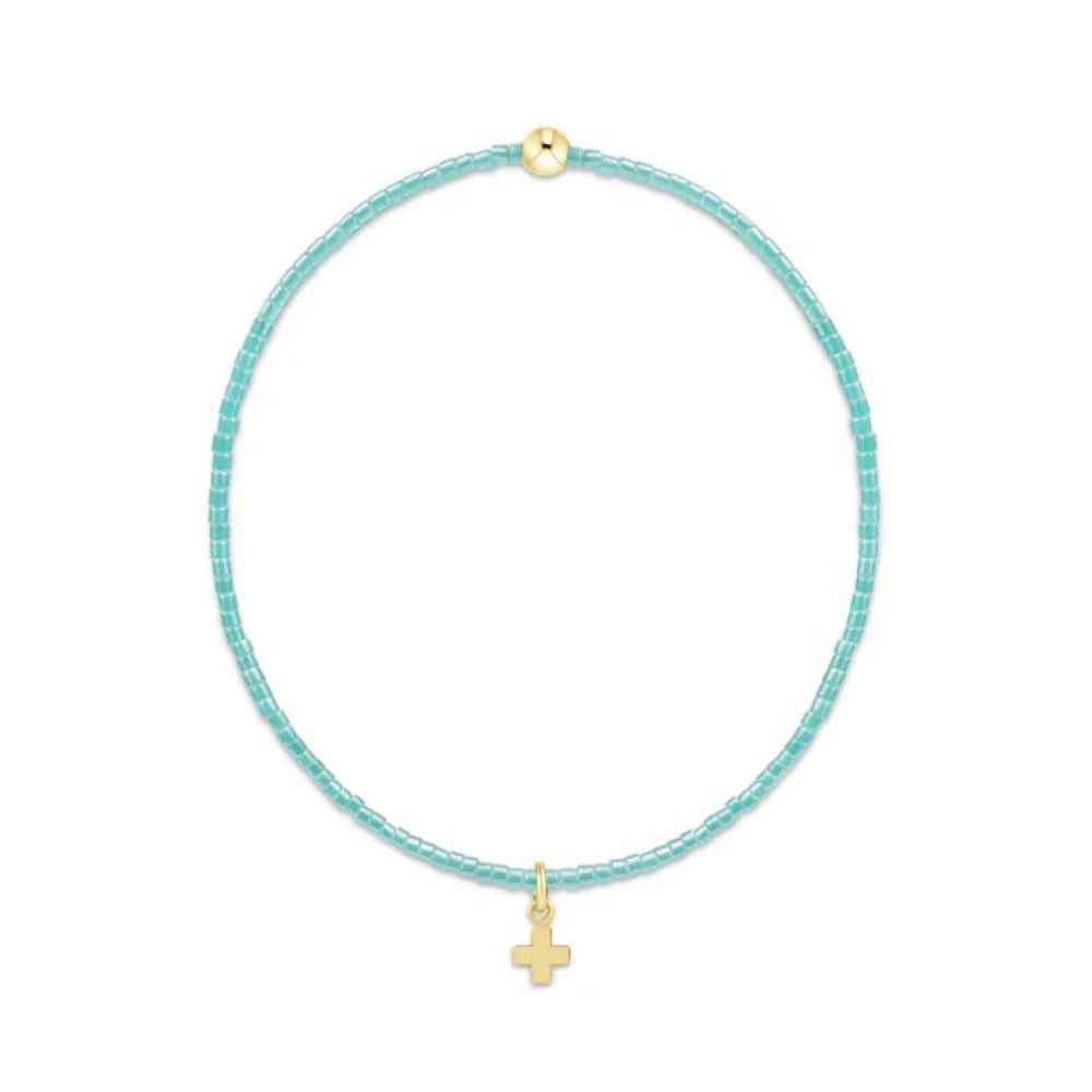 HOPE CLASSIC BRACELET - SIGNATURE CROSS SMALL GOLD CHARM