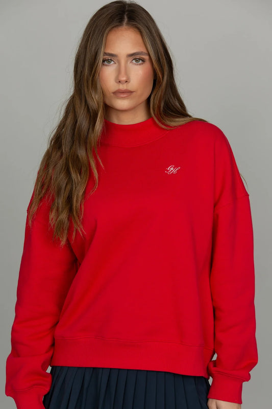 Bright Ruby Prep Mock Neck - Pharm Favorites by Economy Pharmacy